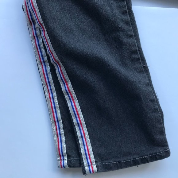 Denim & Rivets Girls Black Jeans Stripes on sides - Picture 3 of 16